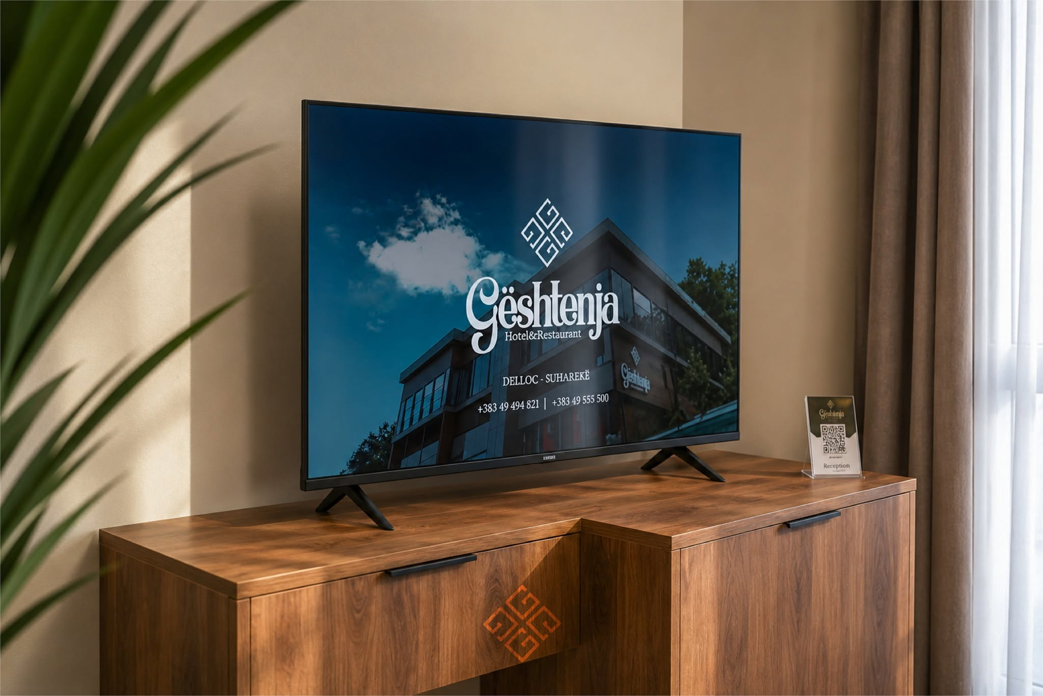 Televizor me informacion të hotelit